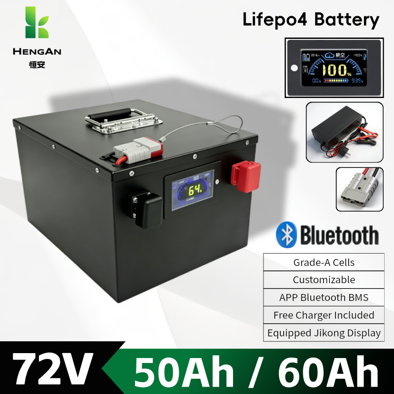 72V 60Ah Lifepo4 Battery Pack - แบตเตอรี่ลิเธียม LiFePO4 แบบชาร์จได้ 72V 50Ah 60Ah
